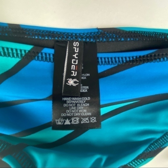 Spyder Wave Print Hipster Bikini Bottoms Women's XL Blue Black NEW - Picture 13 of 15